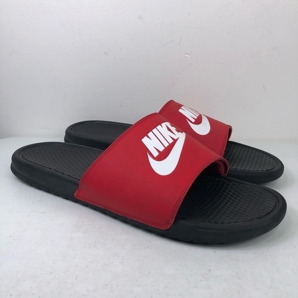 Nike Benassi Just Do It Red Black Slides main image 4